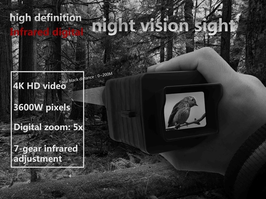 Visión nocturna monocular 4k 36MP 2' de NV3000C batería incorporada del li 5000mAh de la pantalla