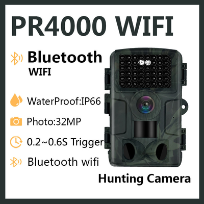 Cabezas de detección de la cámara 32MP Bluetooth WIFI 1080p 3 de la caza de PR4000 WiFi