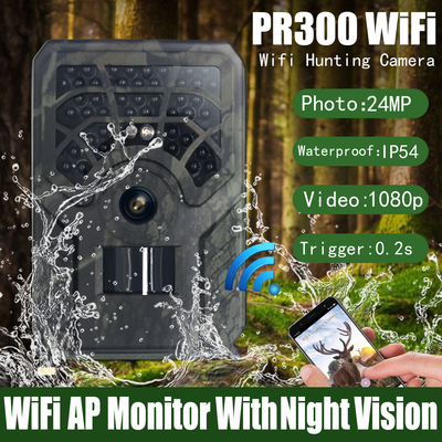 Cámara TFT 128GB 42pcs LED IP54 impermeable de la caza de PR300 WiFi