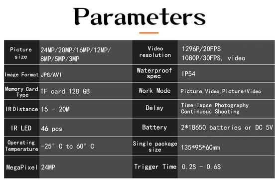 PR300A WIFI que caza solar de la cámara IP54 accionado