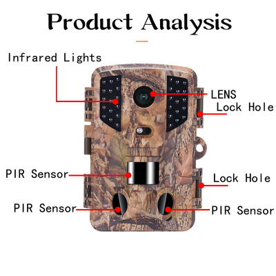 cámara de búsqueda impermeable PIR Night Vision High Difinition de 1080P IP66