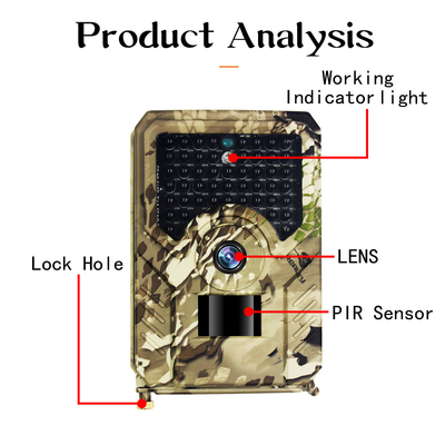 Cámara impermeable del juego de PR200 Hunter Trail Camera 49pcs IR 1080P 30FPS IP54