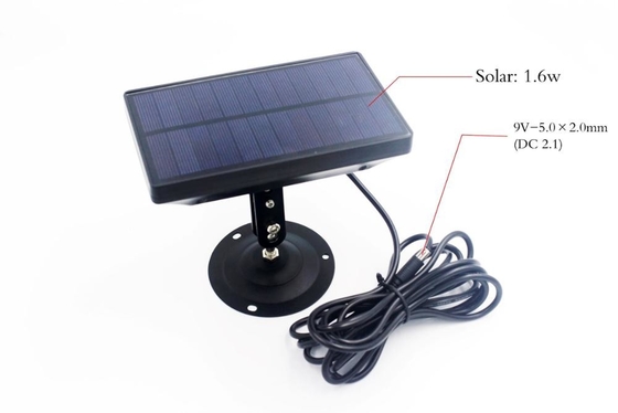 IP54 compás 1.6W 9v que caza el panel solar de la cámara con la batería