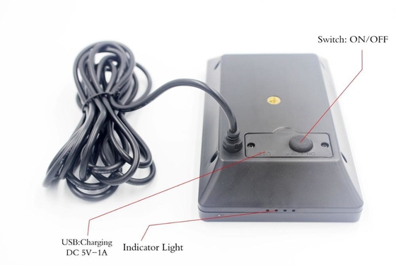 IP54 compás 1.6W 9v que caza el panel solar de la cámara con la batería
